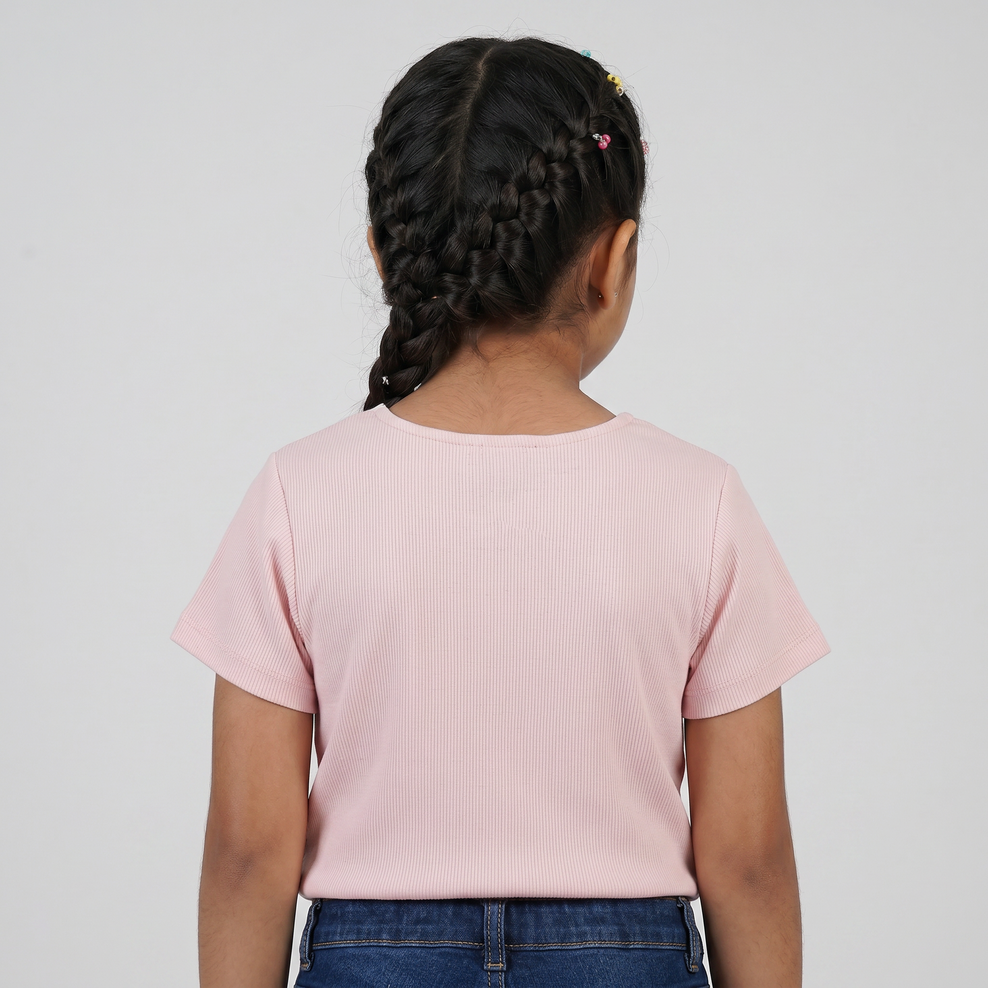 Girls Embellished Crew Neck T-Shirt