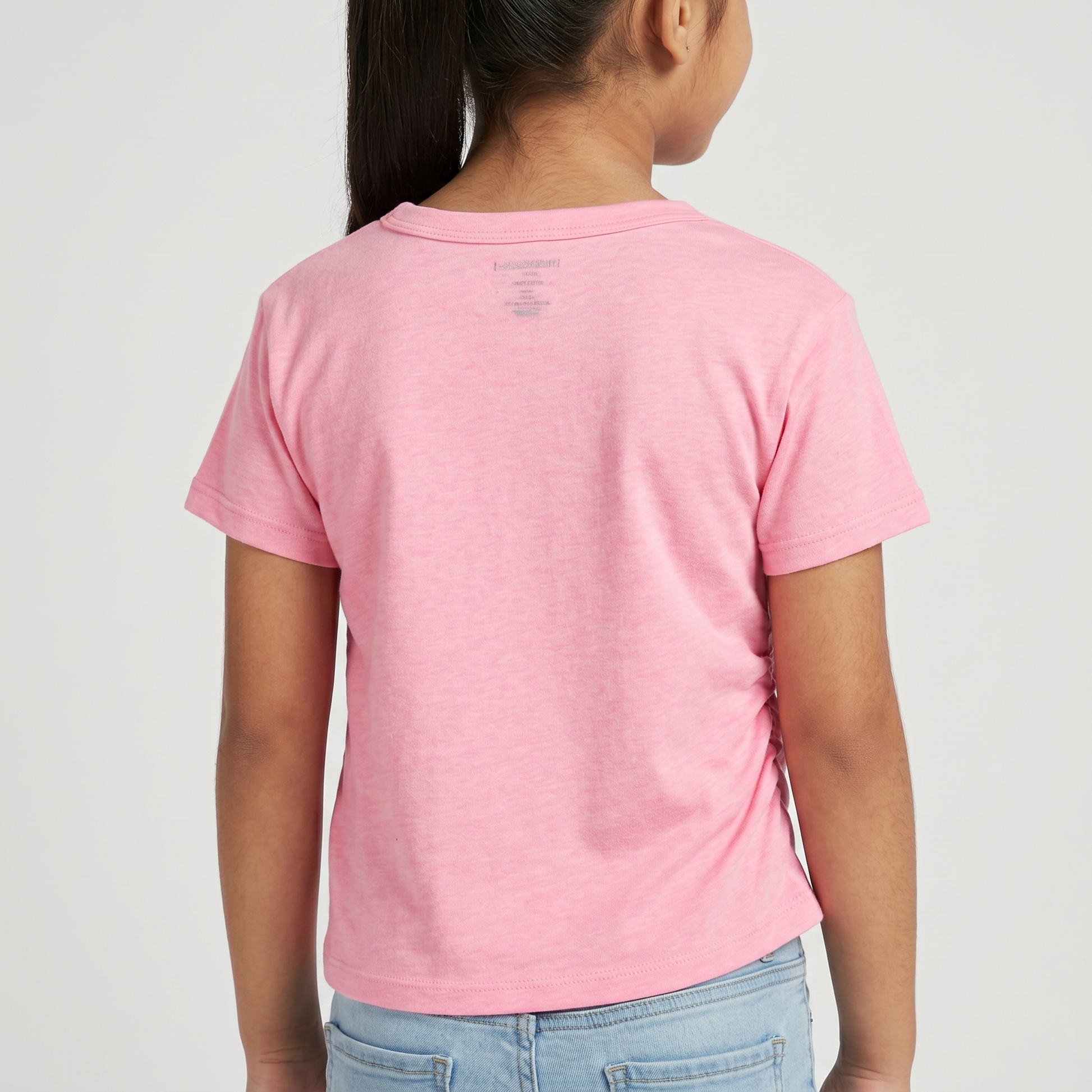 Girls Cotton Crew Neck T-Shirt
