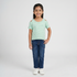 Girls Cotton Floral Crew Neck T-Shirt