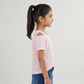 Girls Cotton Printed Crew Neck T-Shirt