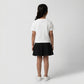 Girls Crew Neck Half 3D Bow Crinkle T-Shirt
