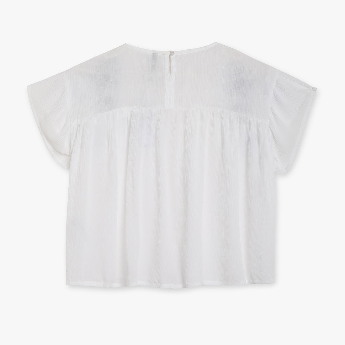 Girls Flare Fit Embroidered Round Neck Top