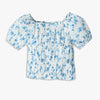 Girls Printed Square Neck Woven Top