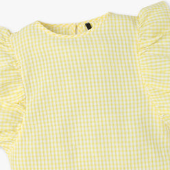 Girls Checkered Viscose Cropped Top