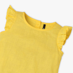 Girls Regular Fit Round Neck Solid Top