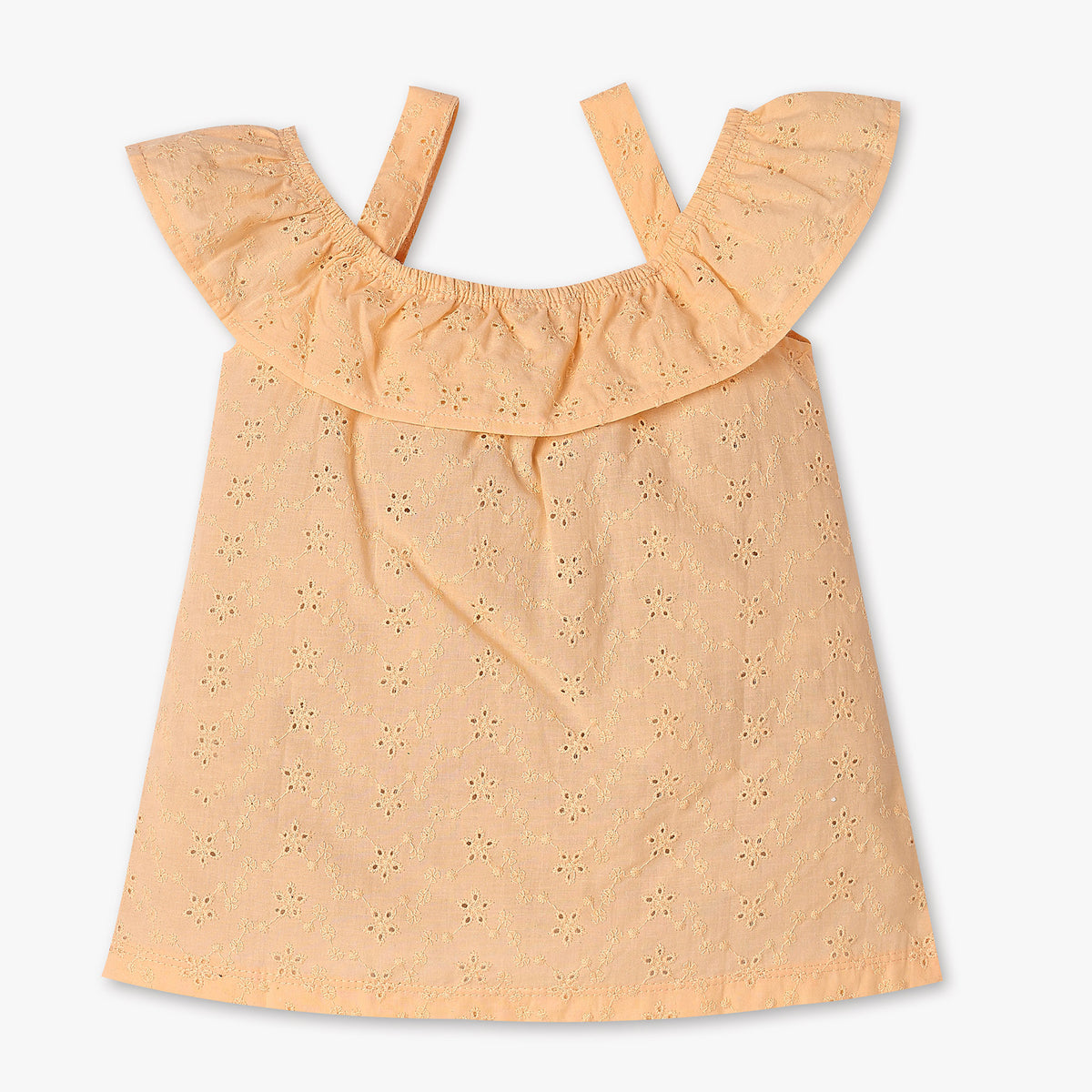 Girls Schiffli Woven Top