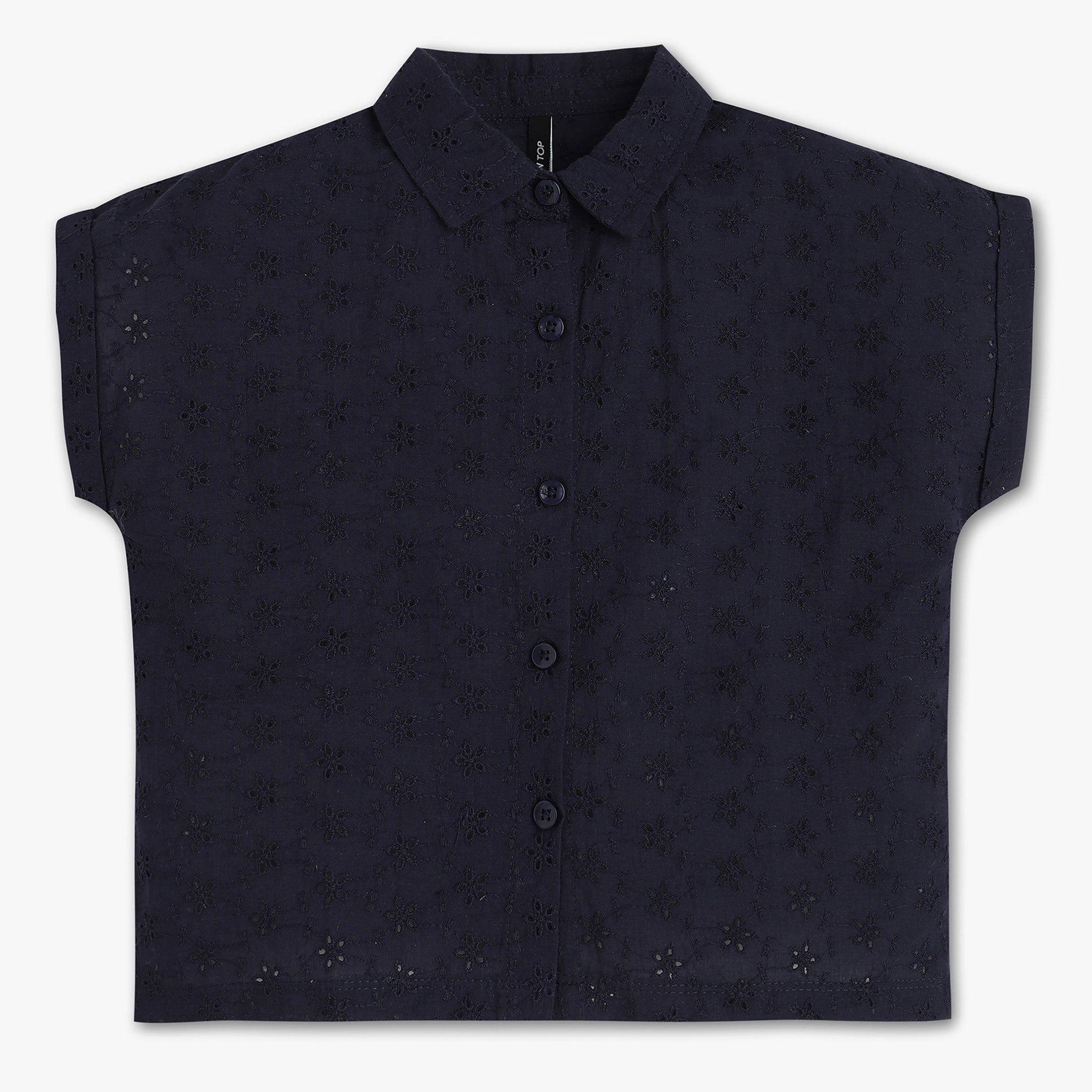 Buy Girls Regular Fit Embroidered Short Sleeve Top  - Style Union