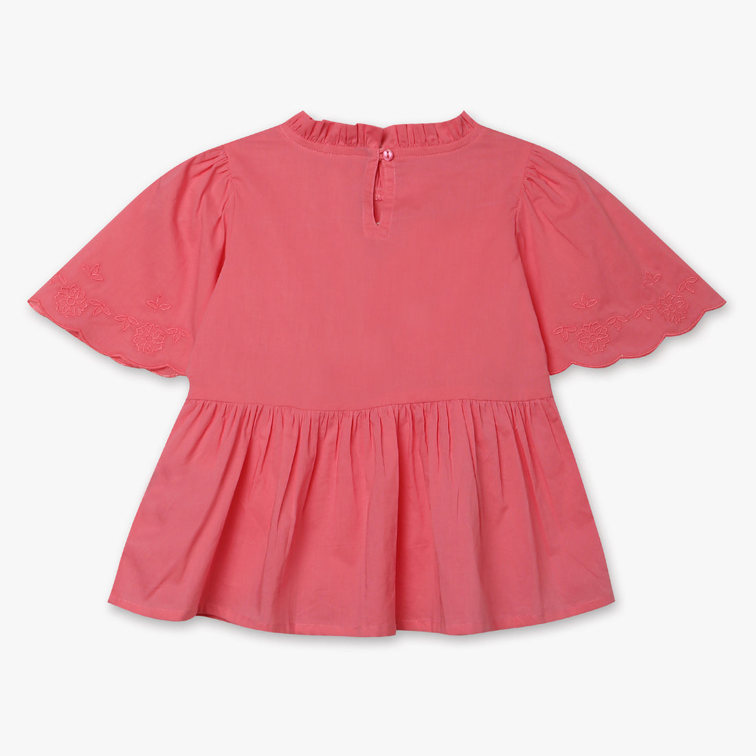 Girls Cotton Fabric Embroidered Top