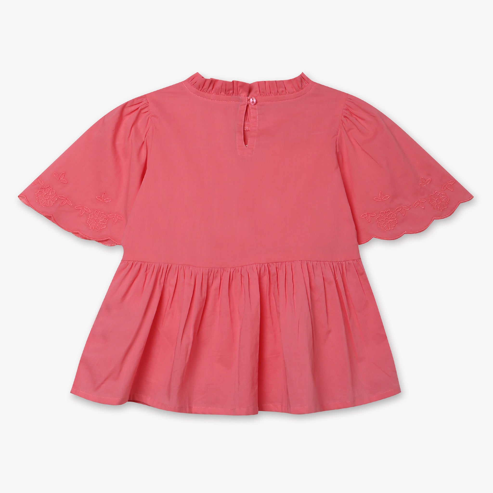 Girls Cotton Fabric Embroidered Top