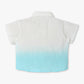 Girls Regular Fit Tie - Dye Shirt Collar Short Sleeve Top