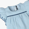 Girls Butterfly Sleeve Denim Top