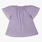 Girls Round Neck Woven Top