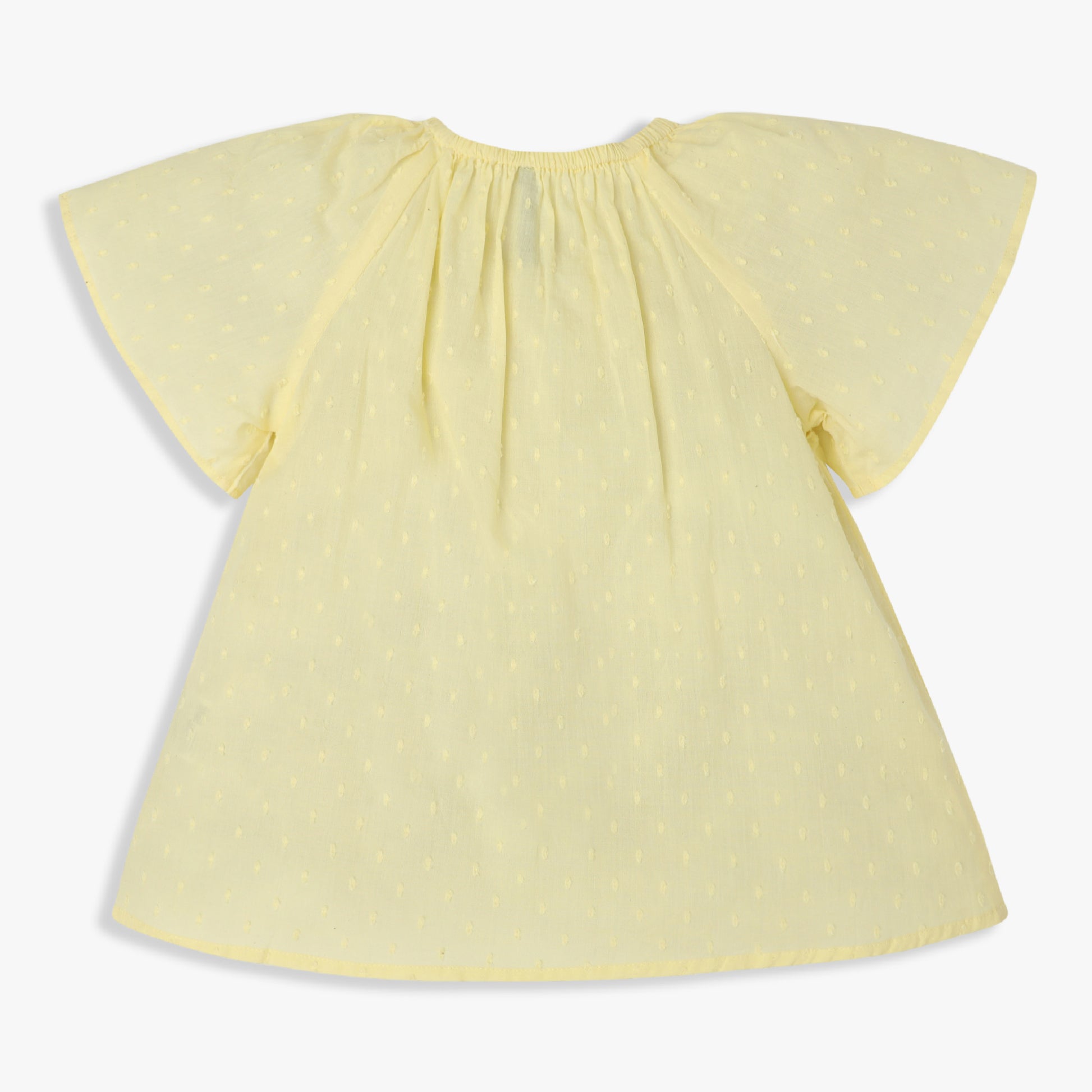 Girls Round Neck Woven Top