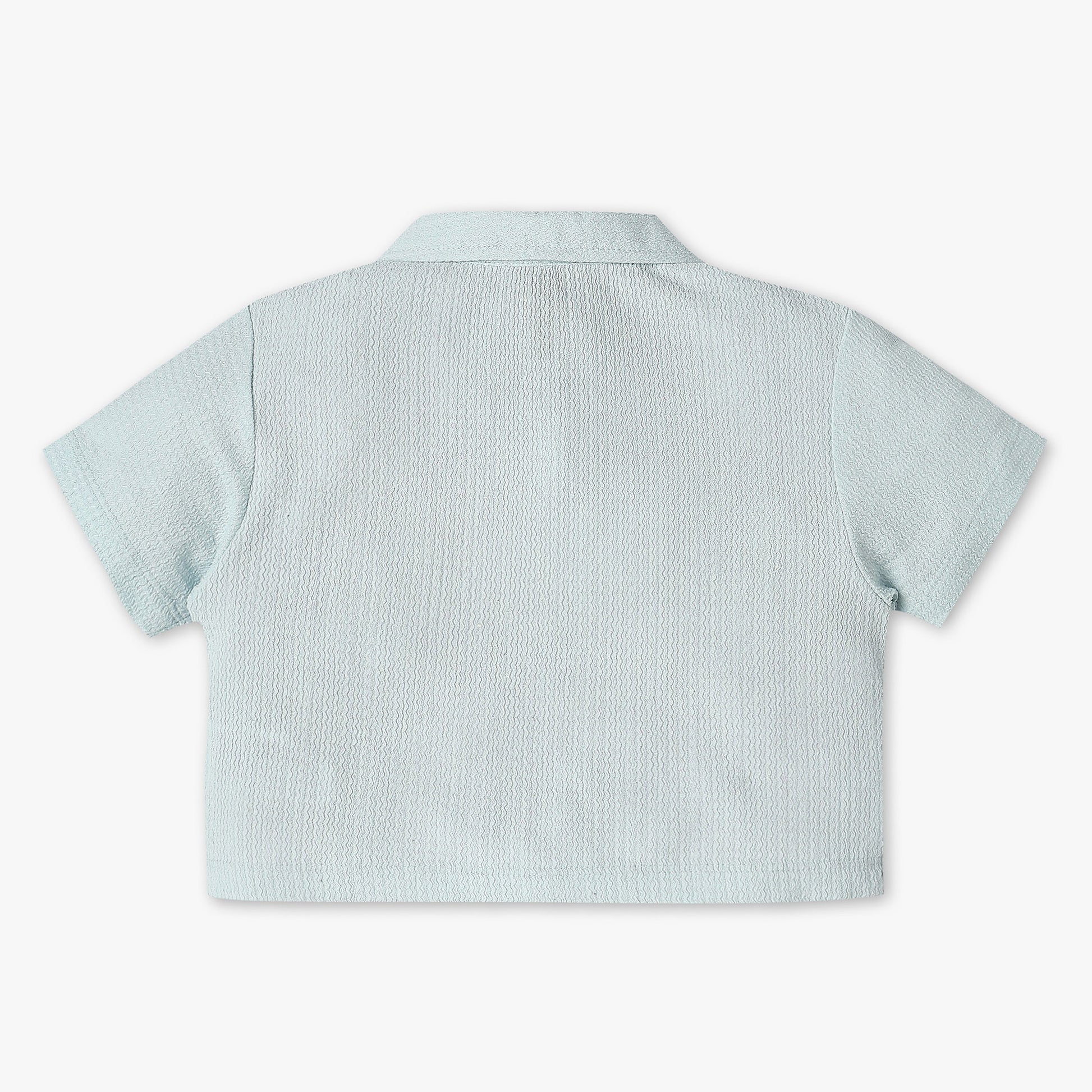 Girls Structured Camp Collar A-Line Top