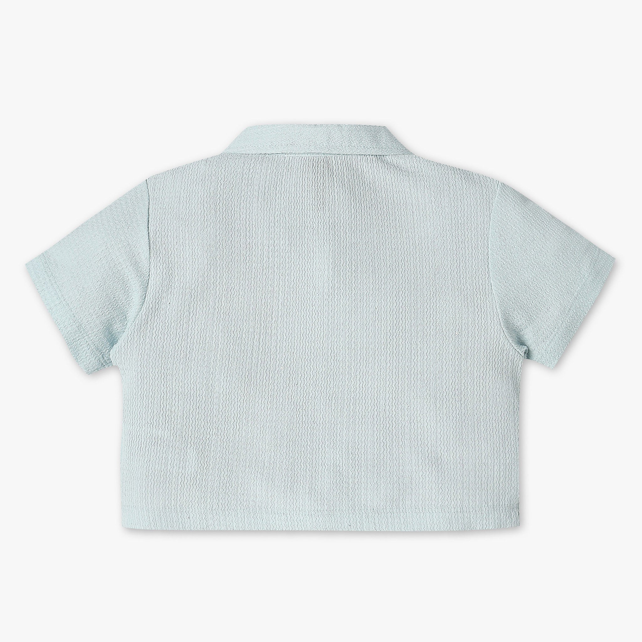 Girls Structured Camp Collar A-Line Top