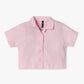 Girls Structured Camp Collar A-Line Top