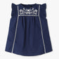 Girls Embroidered Woven Sleeveless Top