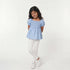 Girls Solid Woven Top