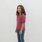 Girls Cotton Hi-Low Pleated Top