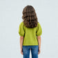 Girls Cotton Hi-Low Pleated Top