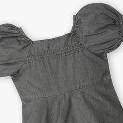 Girls Cotton Hi-Low Pleated Top