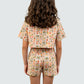 Girls Printed Camp Collar Top
