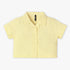 Girls Structured Woven Camp Collar Top