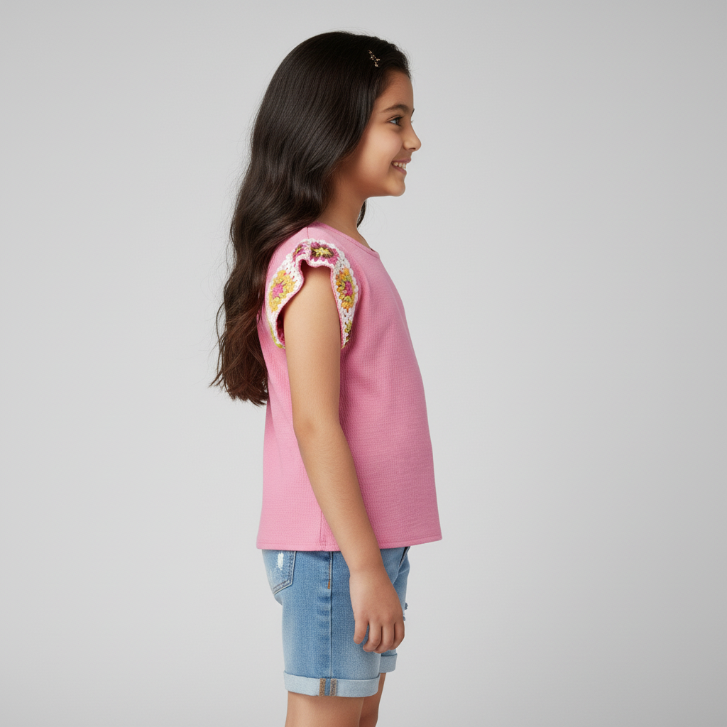 Girls Embroidered Top