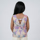 Girls Tropical Print Bow Detail Top
