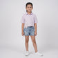 Girls Embellished Collar Shirt with Floral Patch