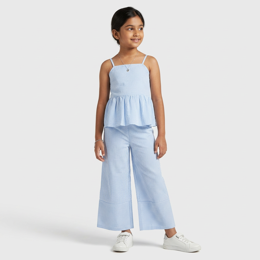 Girls Solid Strappy Top