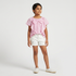 Girls Striped Bow Top