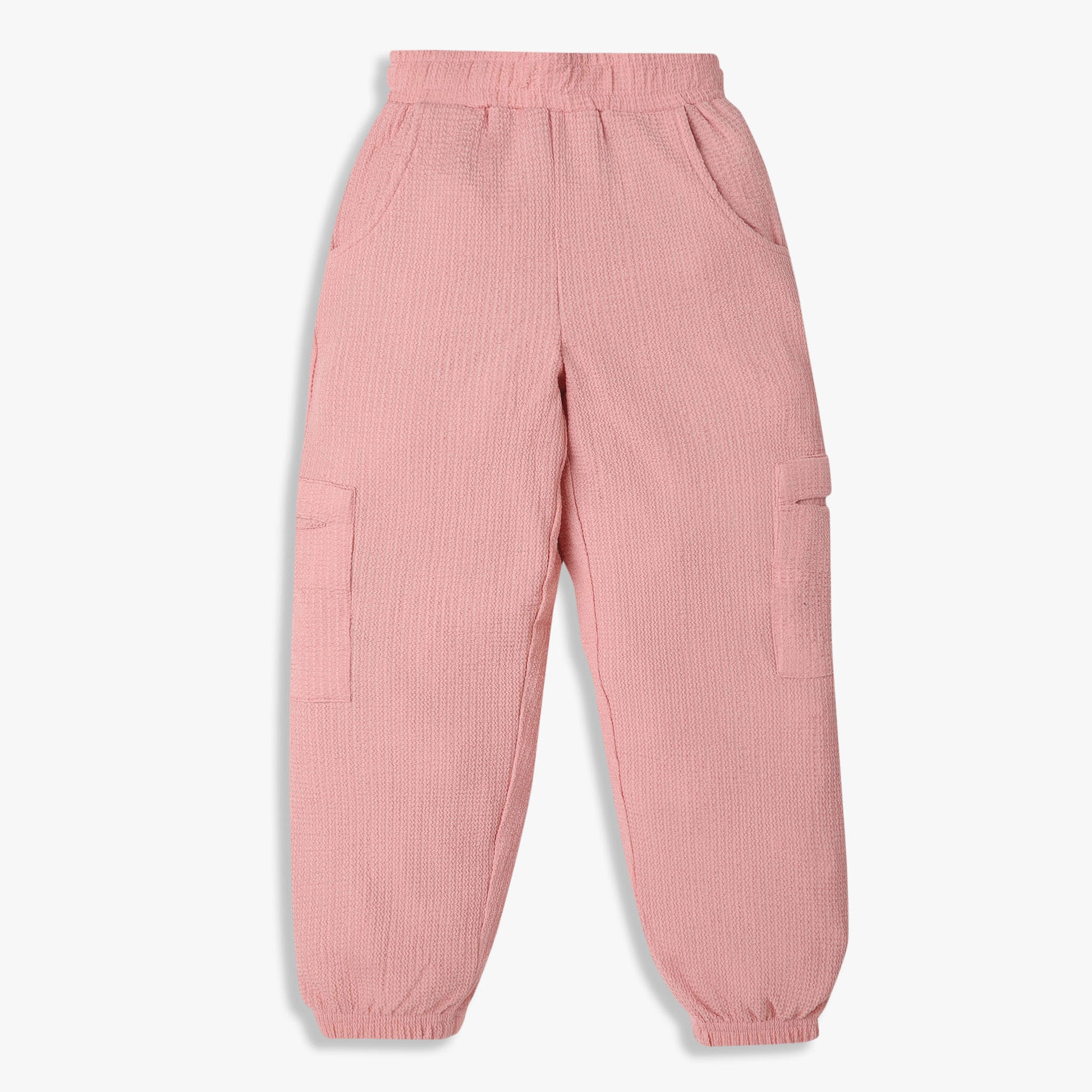 Girls Wide Leg Full Length Solid Mid Rise Trackpants