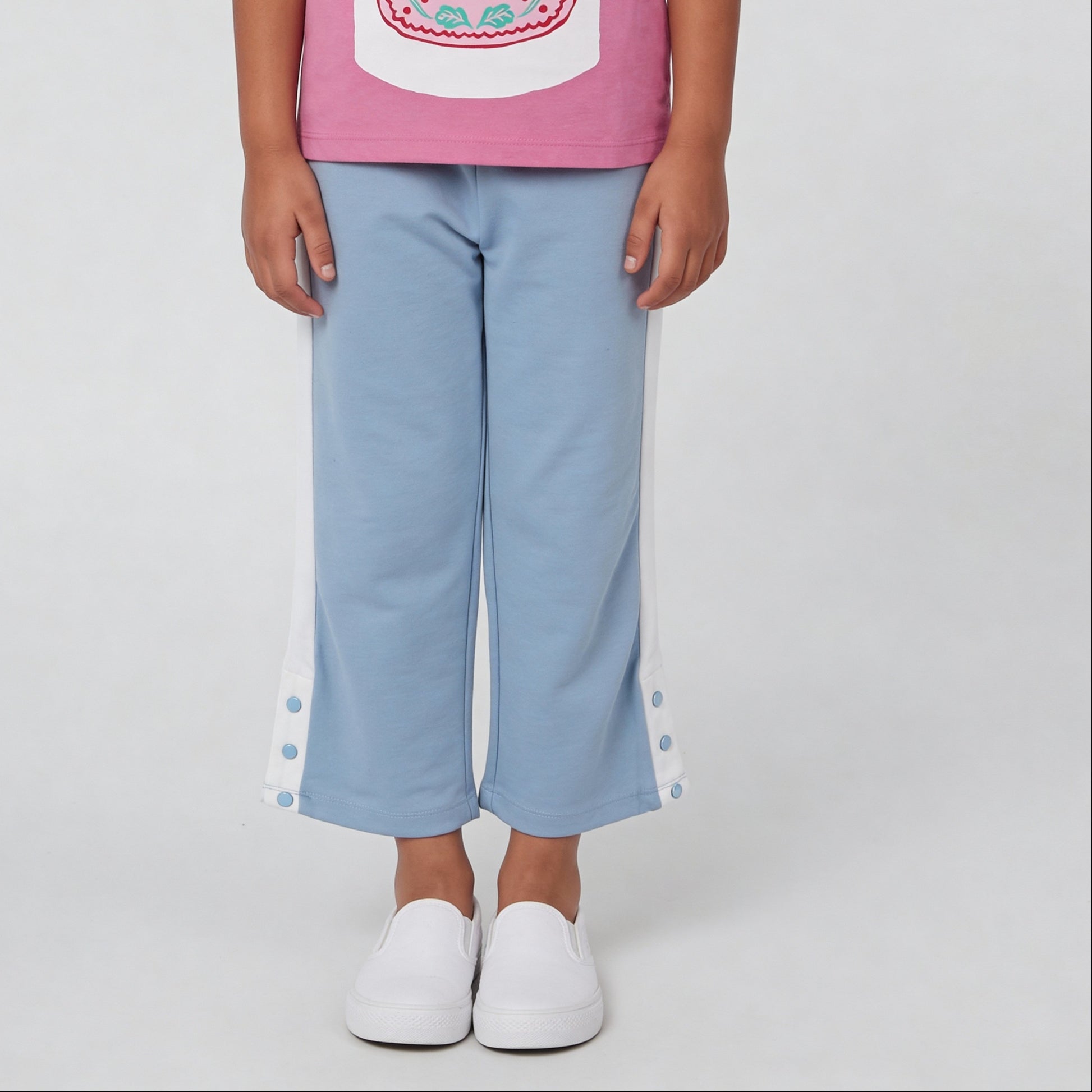Girls Solid Pop Joggers