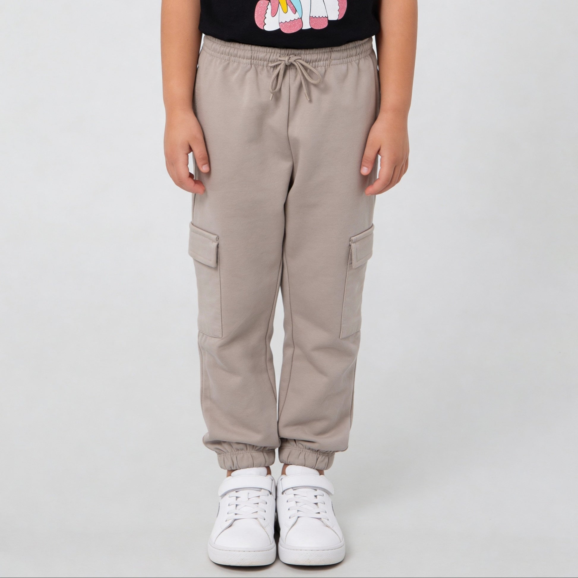 Girls Solid Pop Joggers