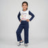Girls Solid Joggers with Side Tape and Zipper