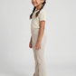 Girls Rib Trackpant With Hem Slit