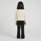 Girls Rib Trackpant With Hem Slit
