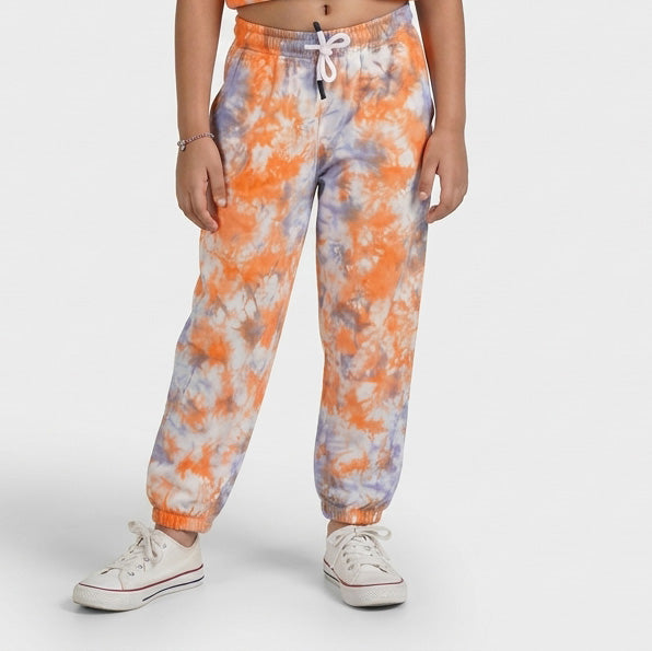 Girls Cotton Tie - Dye Track Pant