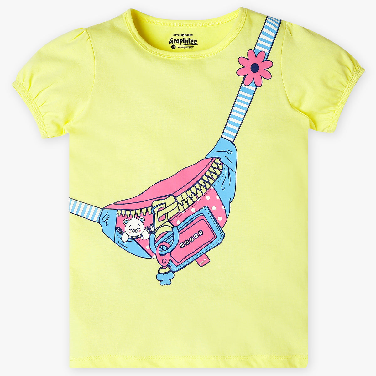 Girls Regular Fit Graphic T-Shirt