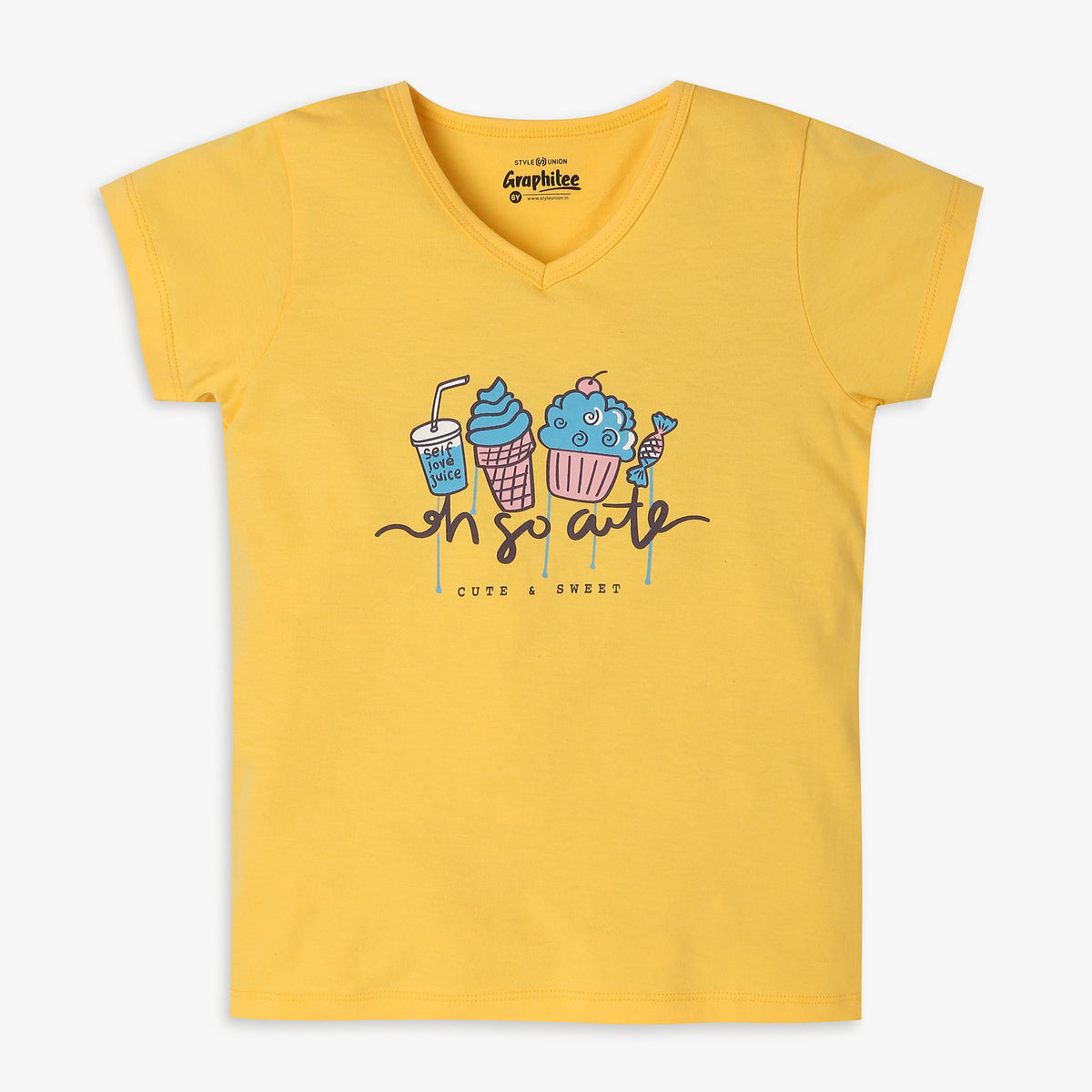 Girls Regular Fit Graphic T-Shirt