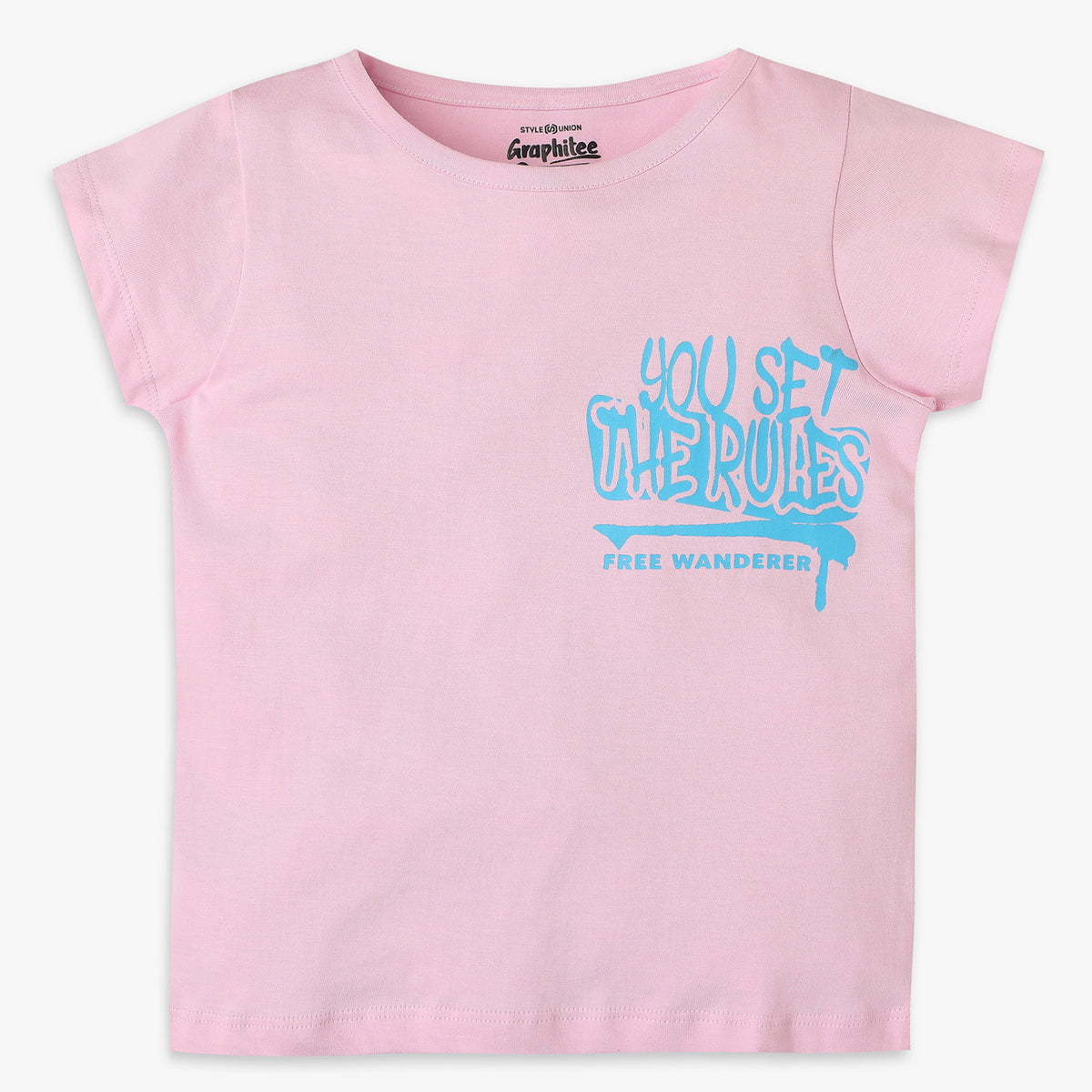 Girls Regular Fit Graphic T-Shirt