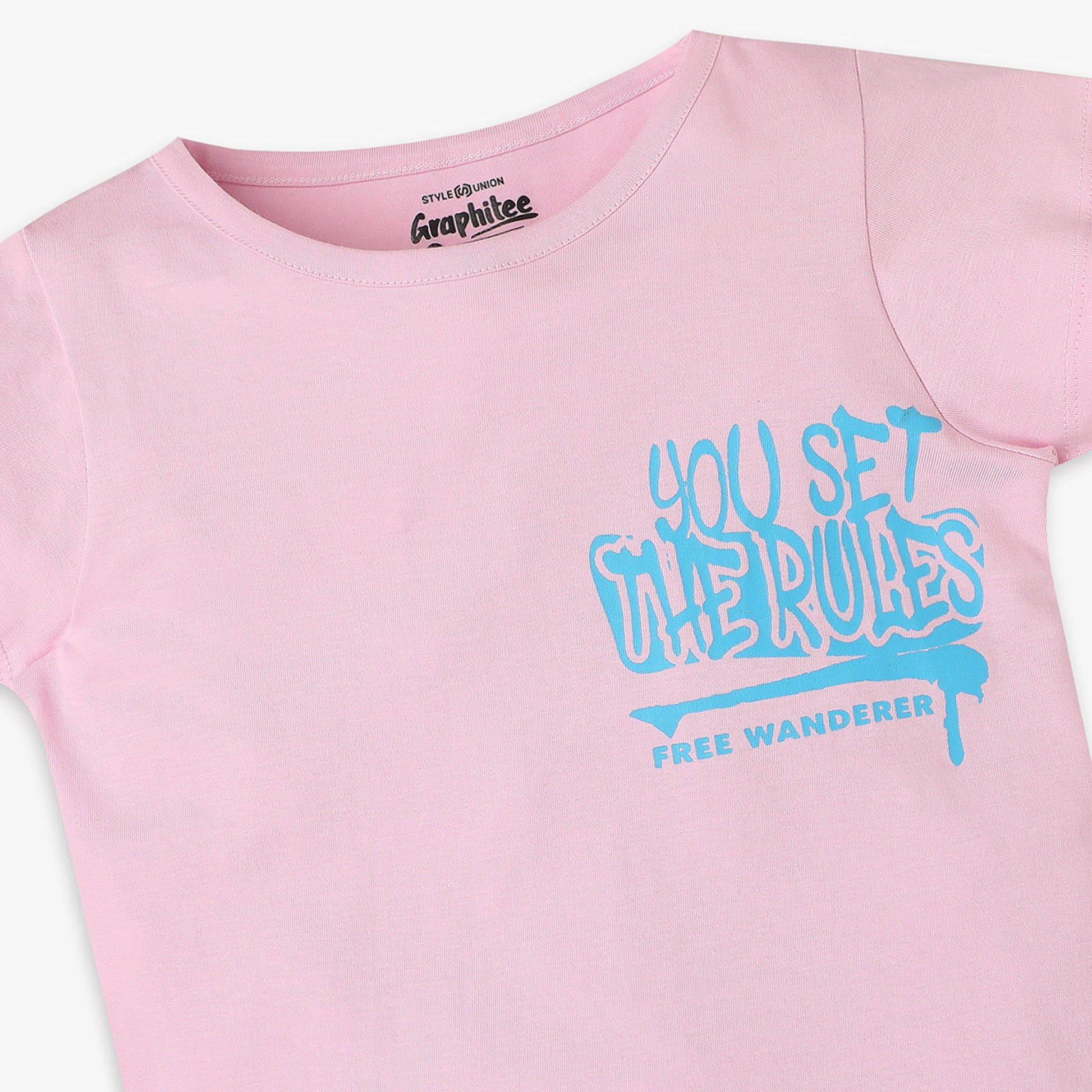 Girls Regular Fit Graphic T-Shirt