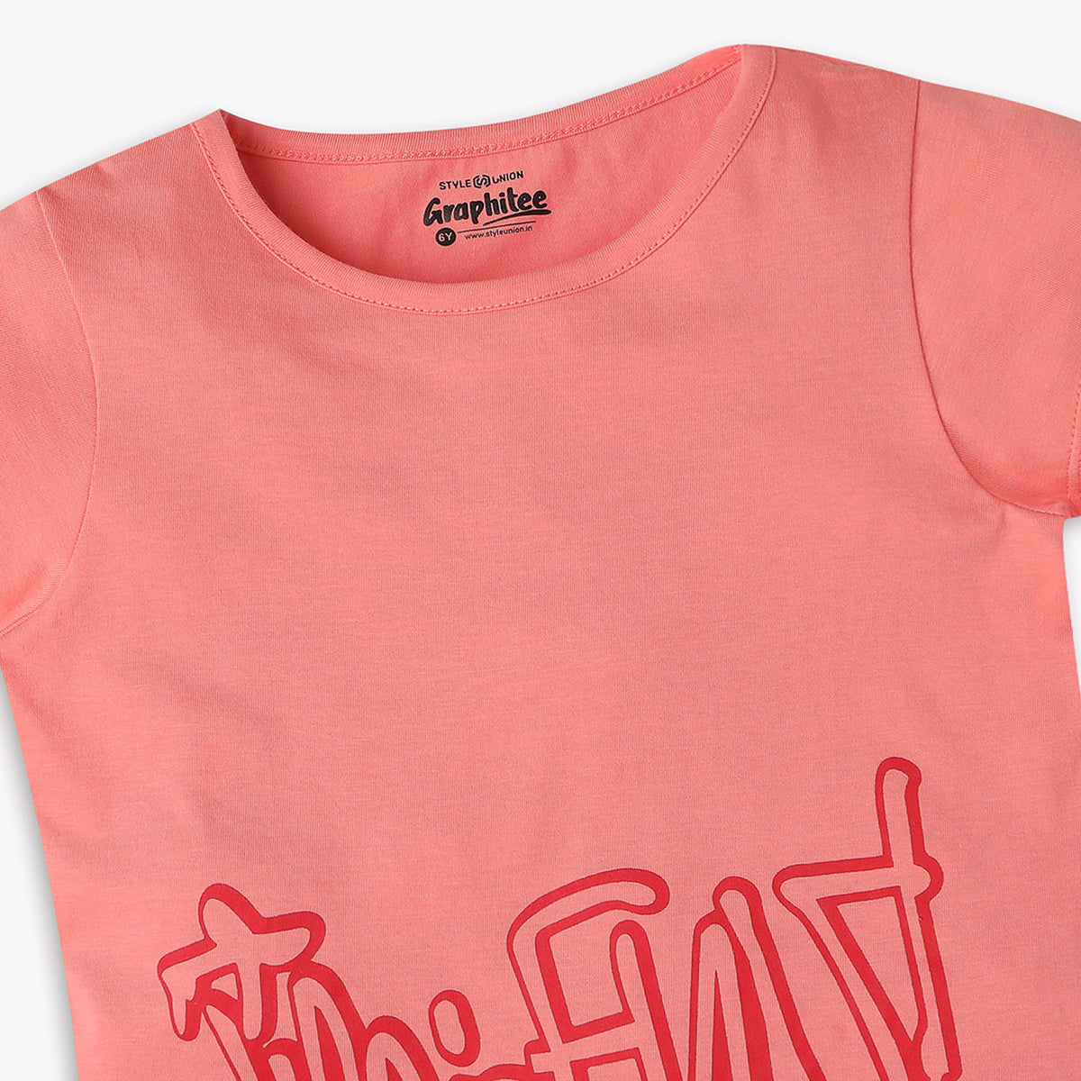 Girls Regular Fit Graphic T-Shirt