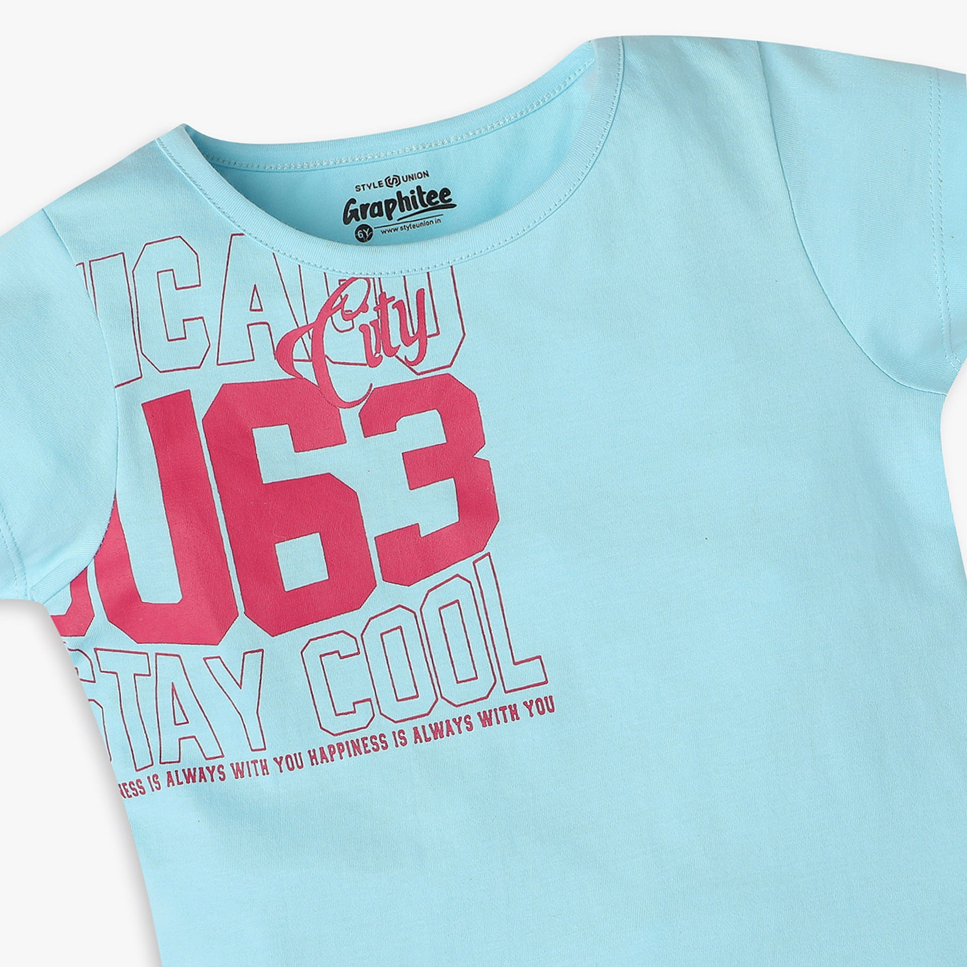 Girls Regular Fit Graphic T-Shirt