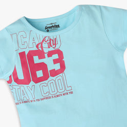 Girls Regular Fit Graphic T-Shirt