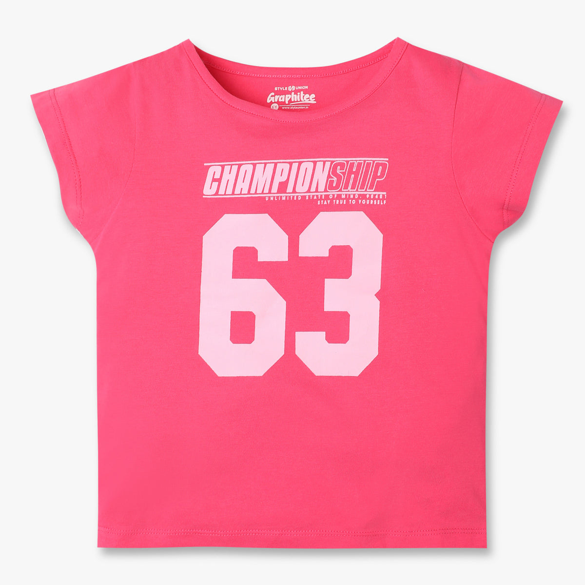 Girls Regular Fit Graphic T-Shirt