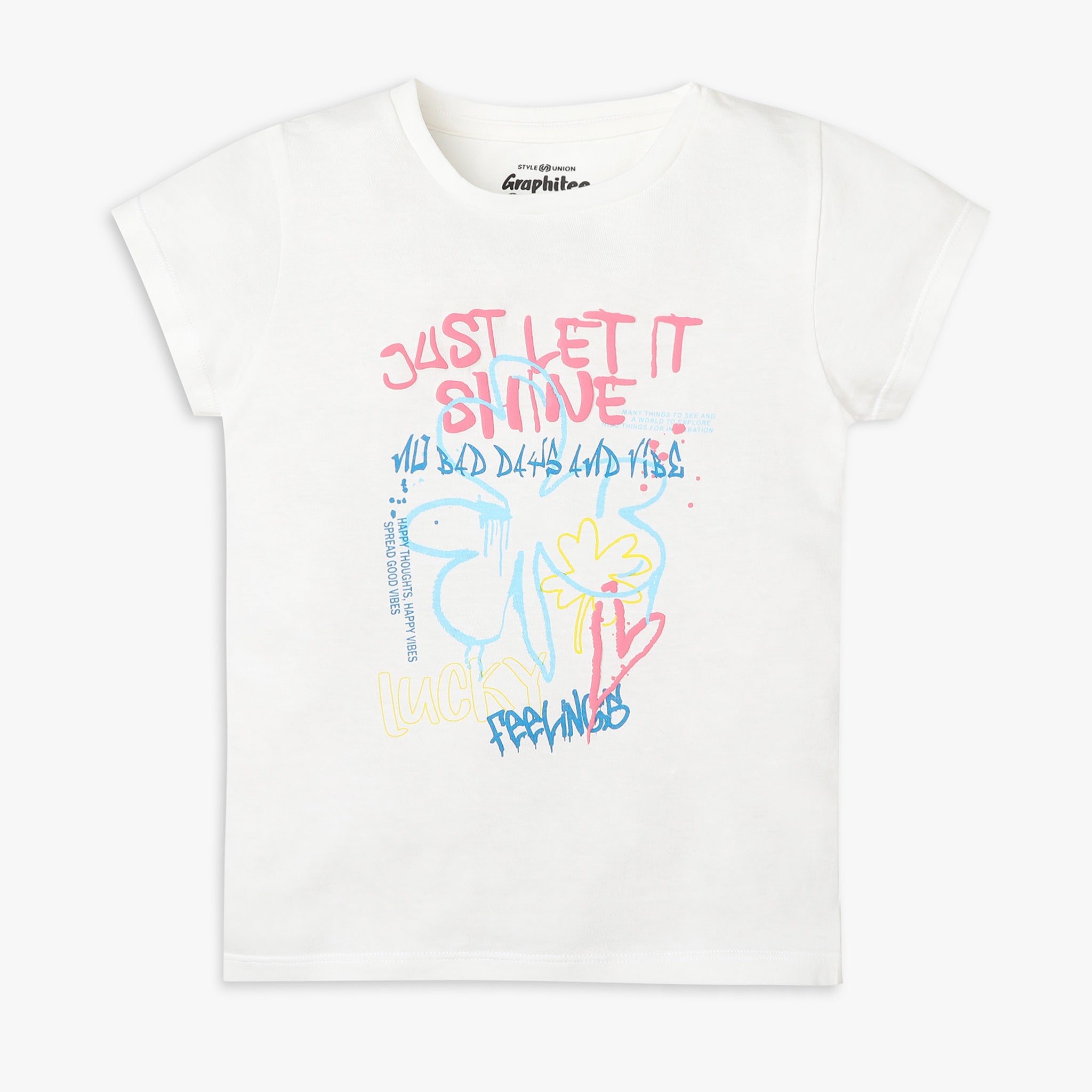 Girls Regular Fit Graphic T-Shirt