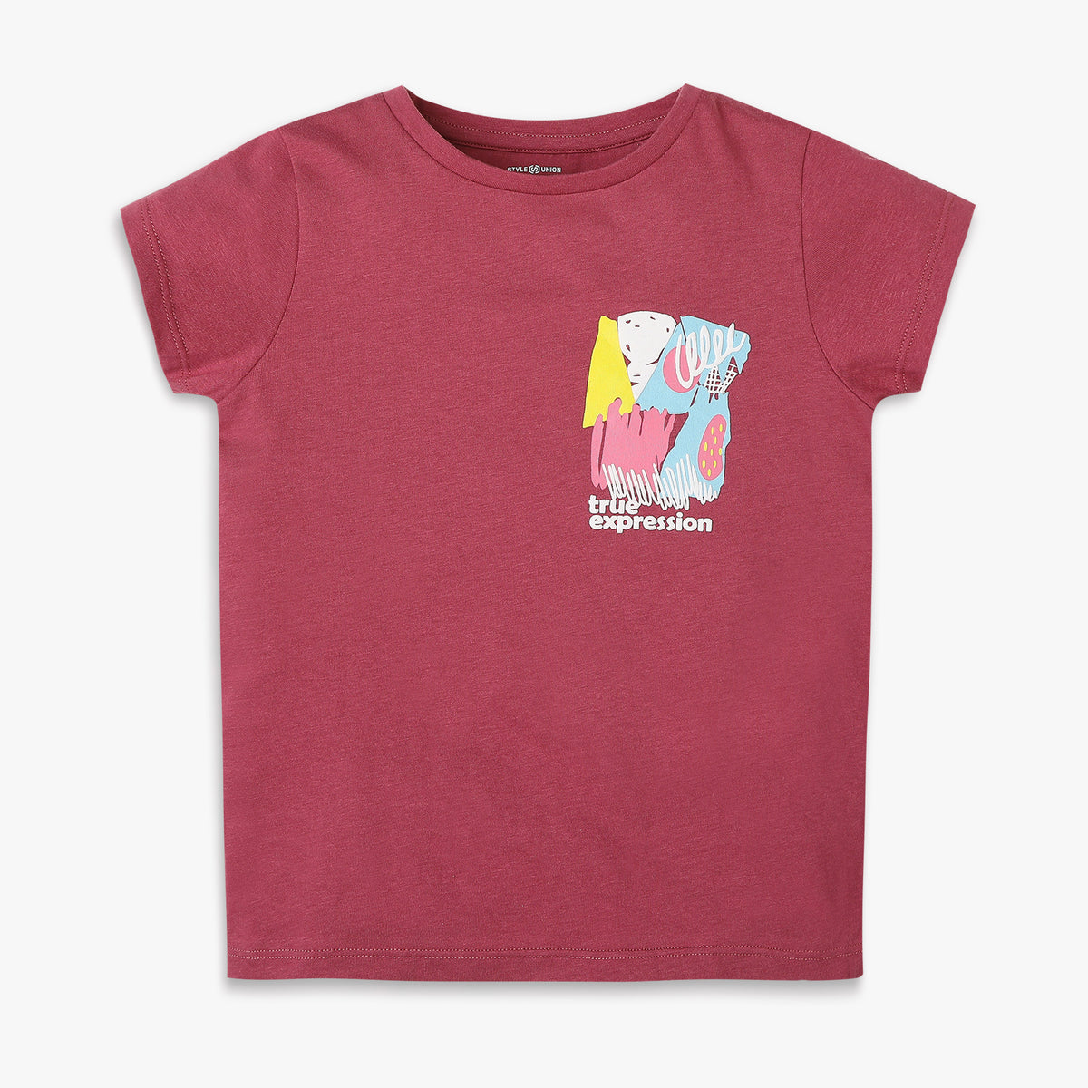 Girls Regular Fit Graphic T-Shirt