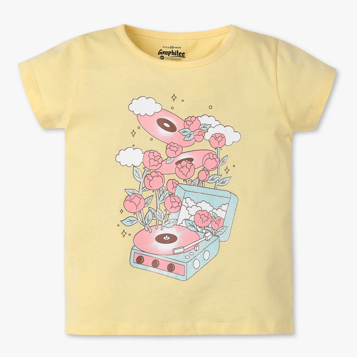 Girls Graphic Crew Neck T-Shirt